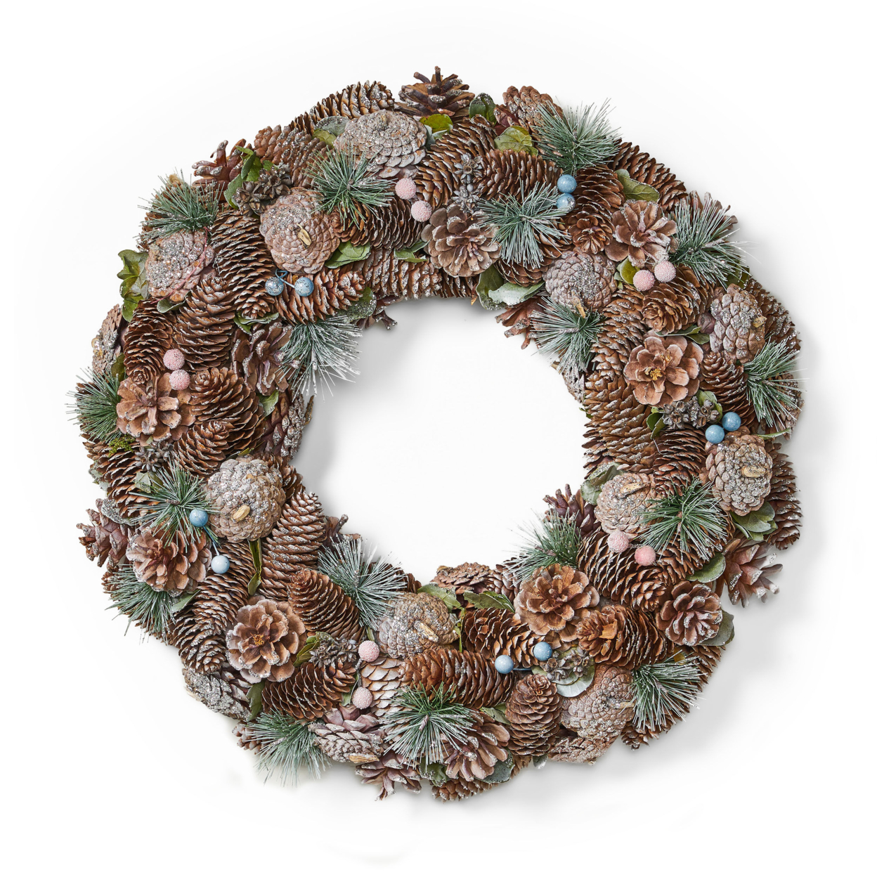 Avonleigh 18.5 Pine Cone And Glitter Unlit Artificial Christmas Wreath