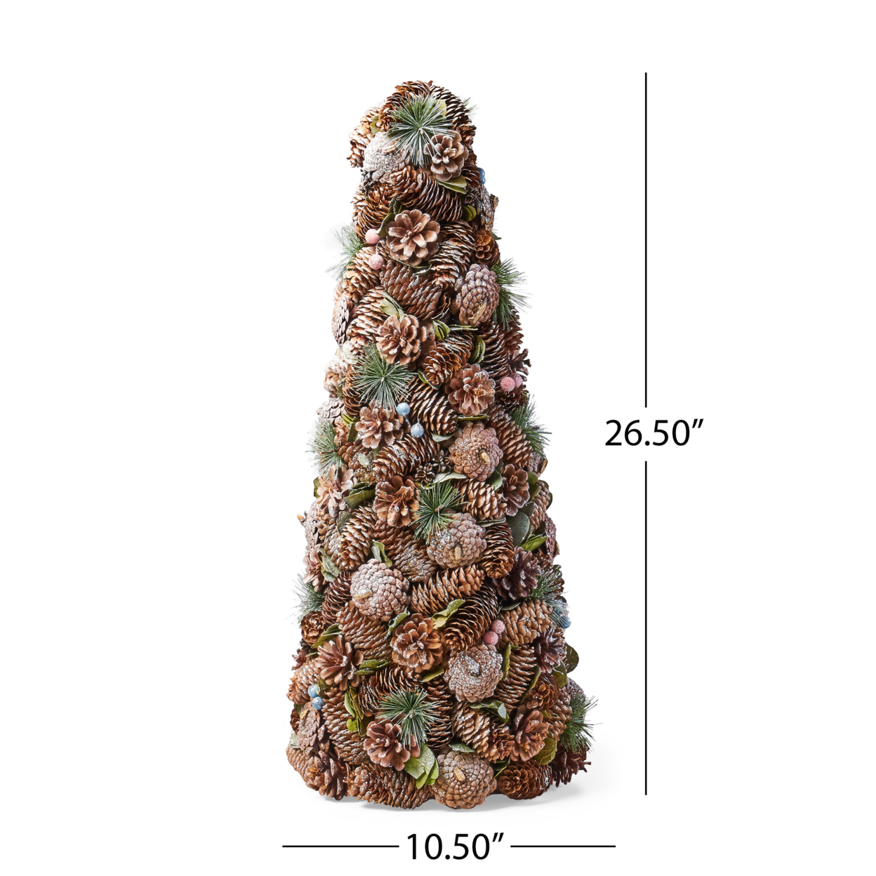 Jacksyn Pre-Decorated Pine Cone And Glitter Unlit Artificial Tabletop Christmas Tree