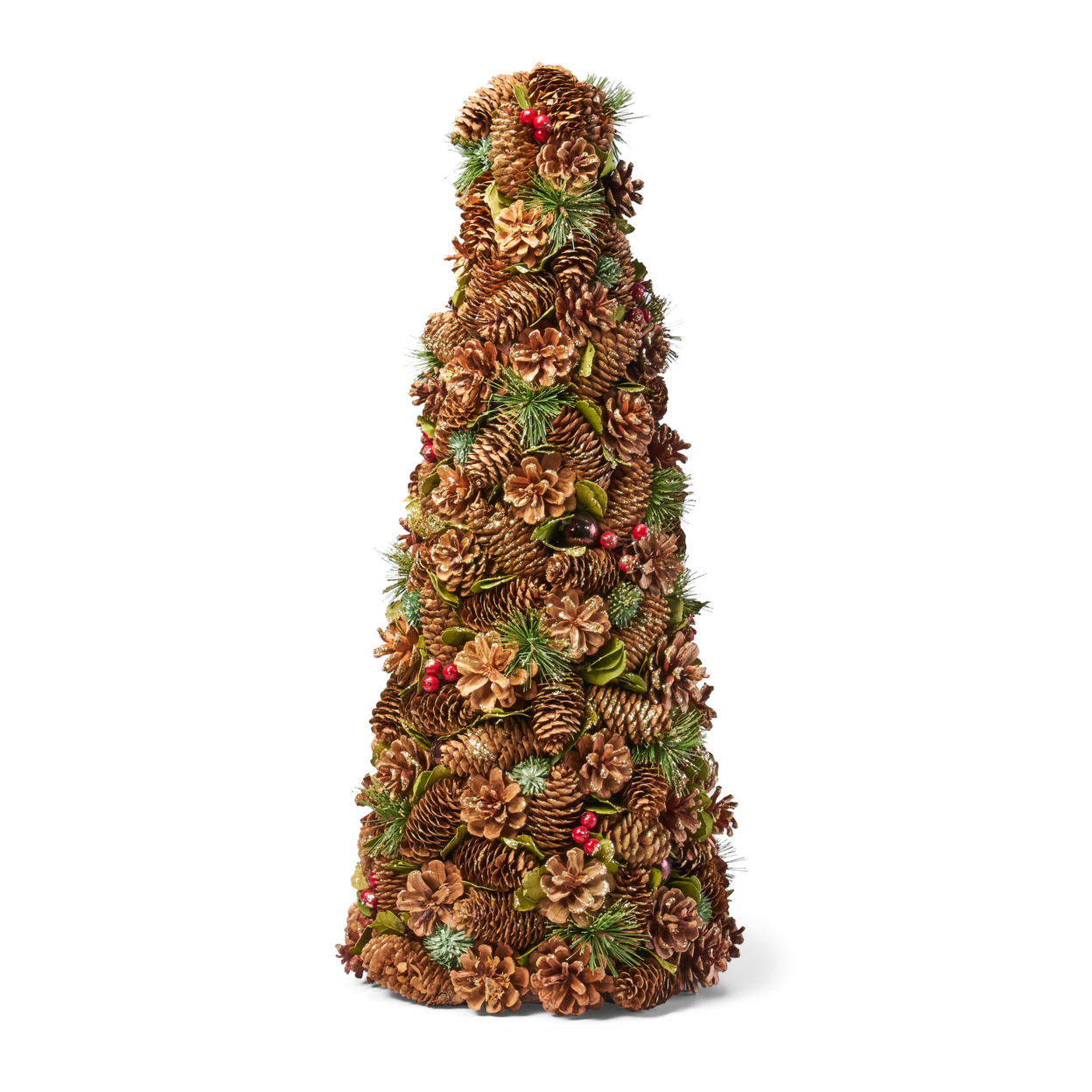 Sarkis Pre-Decorated Pine Cone And Glitter Unlit Artificial Tabletop Christmas Tree