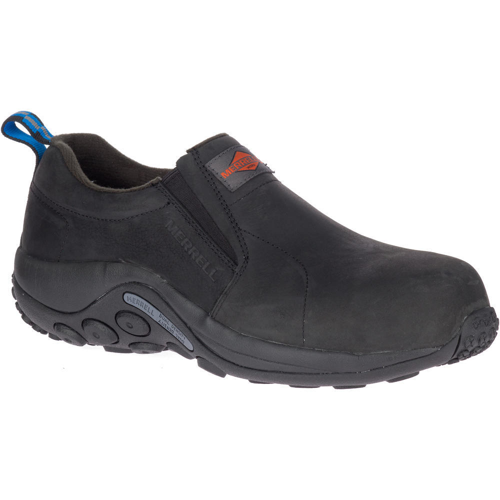 MERRELL WORK Men's Jungle Moc Leather Composite Toe Work Shoe Black - J099317 BLACK - BLACK, 11.5