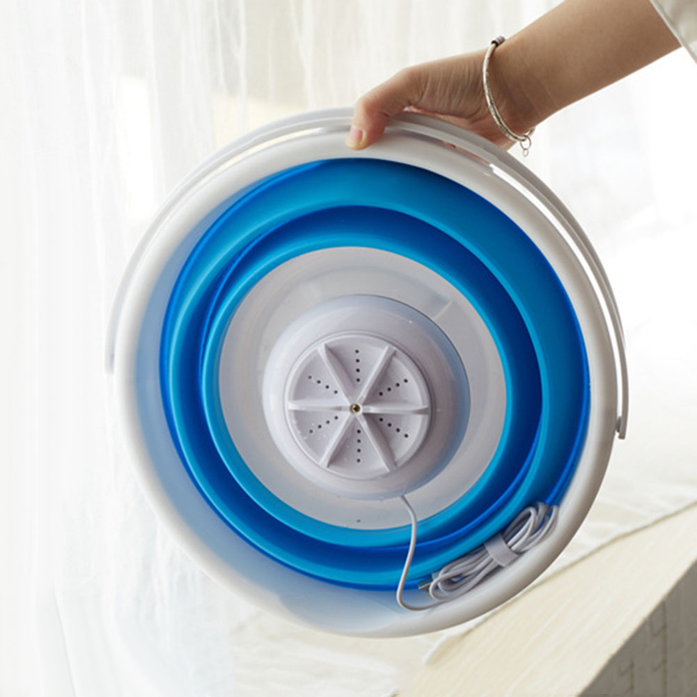 Mini Foldable Turbine Washing Machine Travel Home Laundry Clothes Washer Cleaner
