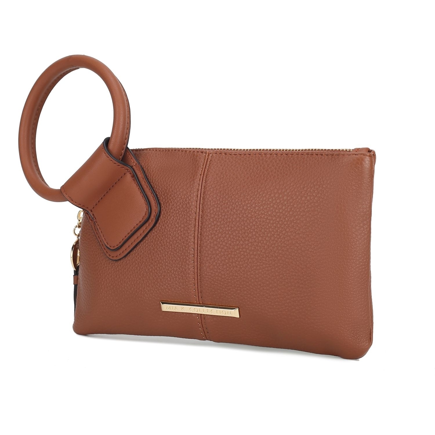 MKF Collection Luna Clutch Wristlet Bag By Mia K. - Cognac