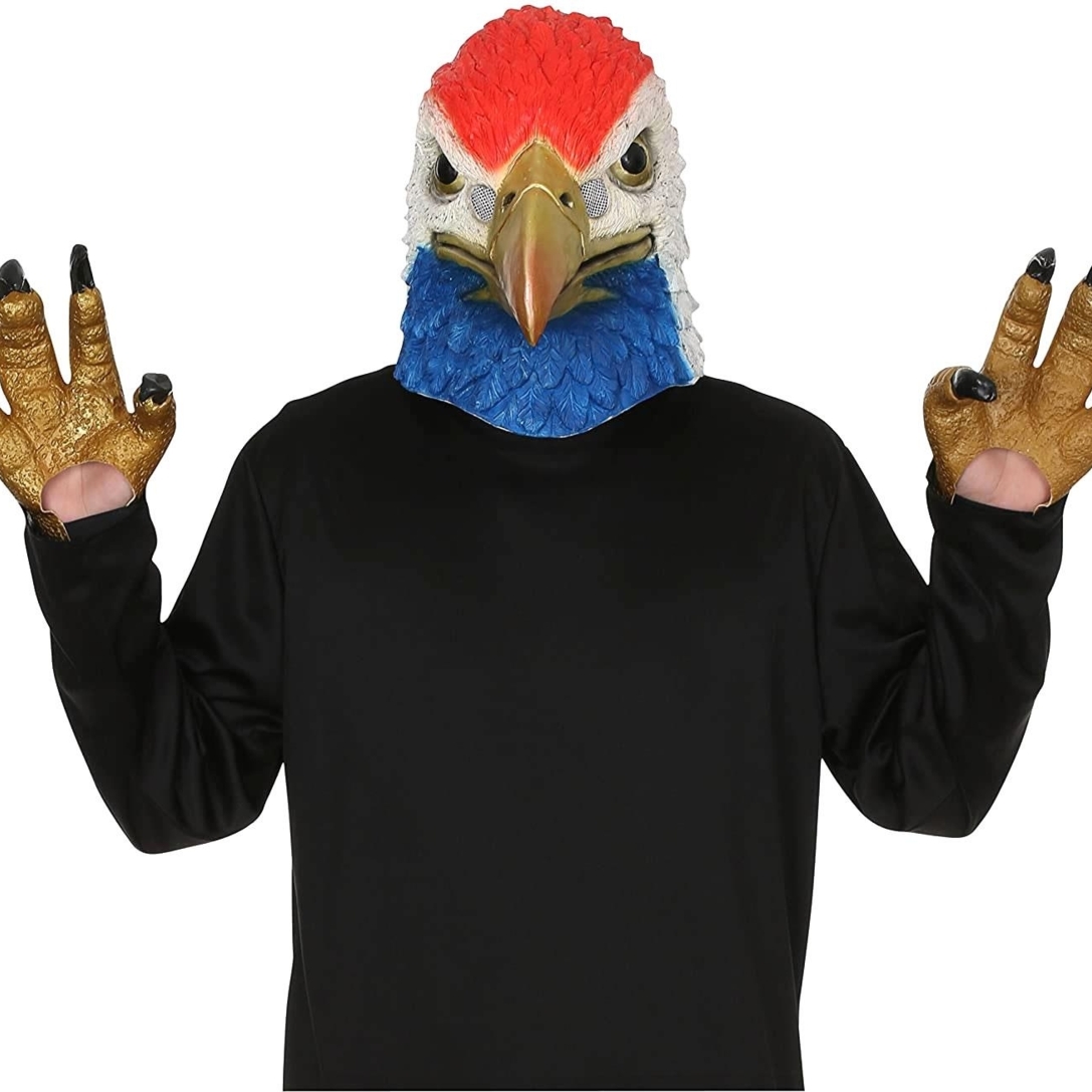Patriotic USA American Eagle Mask With Hands Costume Political Events Seasons