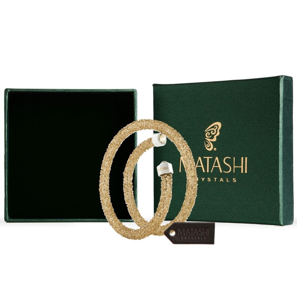 Matashi Gold Glittery Wrap Around Luxurious Crystal Bracelet