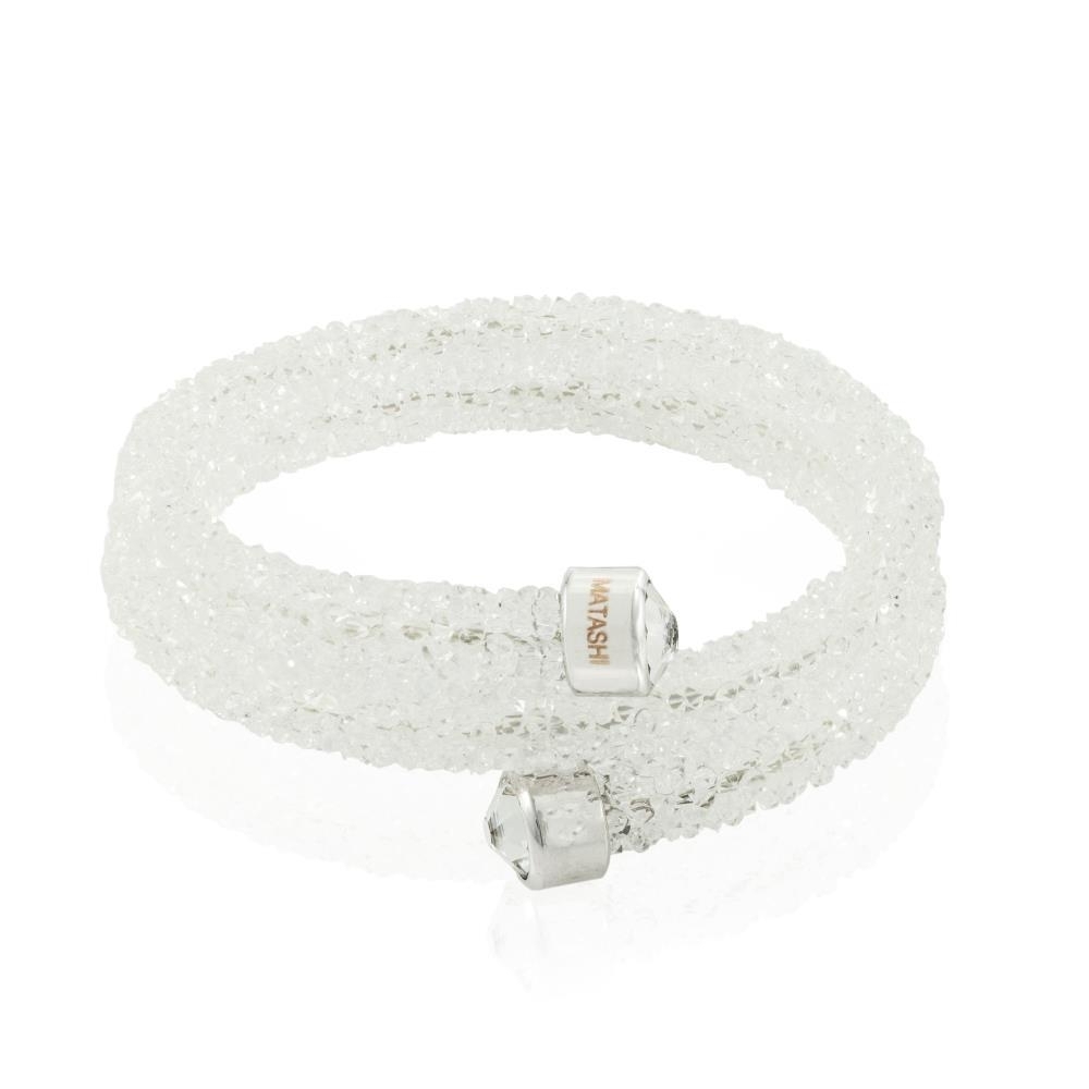 Matashi Krysta White Wrap Around Luxurious Crystal Bracelet