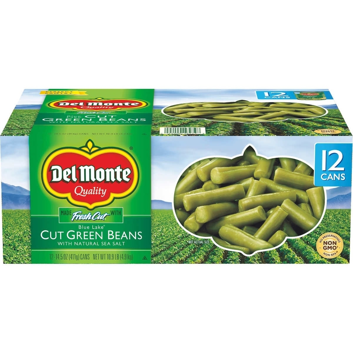 Del Monte Cut Green Beans, 14.5 Ounce (Pack Of 12)
