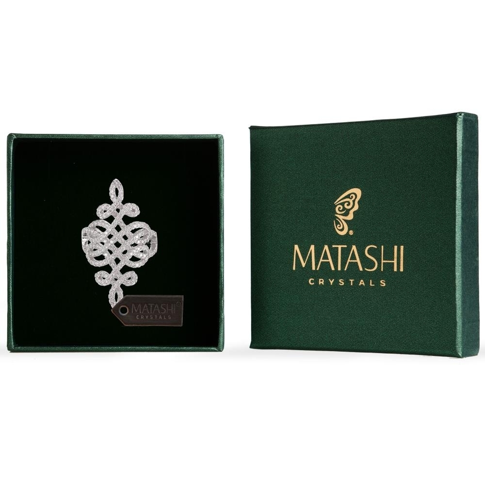Matashi Rhodium Plated Brilliant Cubic Zirconia Ring For Women Womens Jewelry Statement Ring Size 5