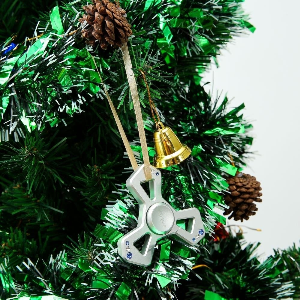Matashi Hanging Christmas Tree Triangle Ornament With Crystals Decorations For Holiday Wedding Party Tree Ornaments