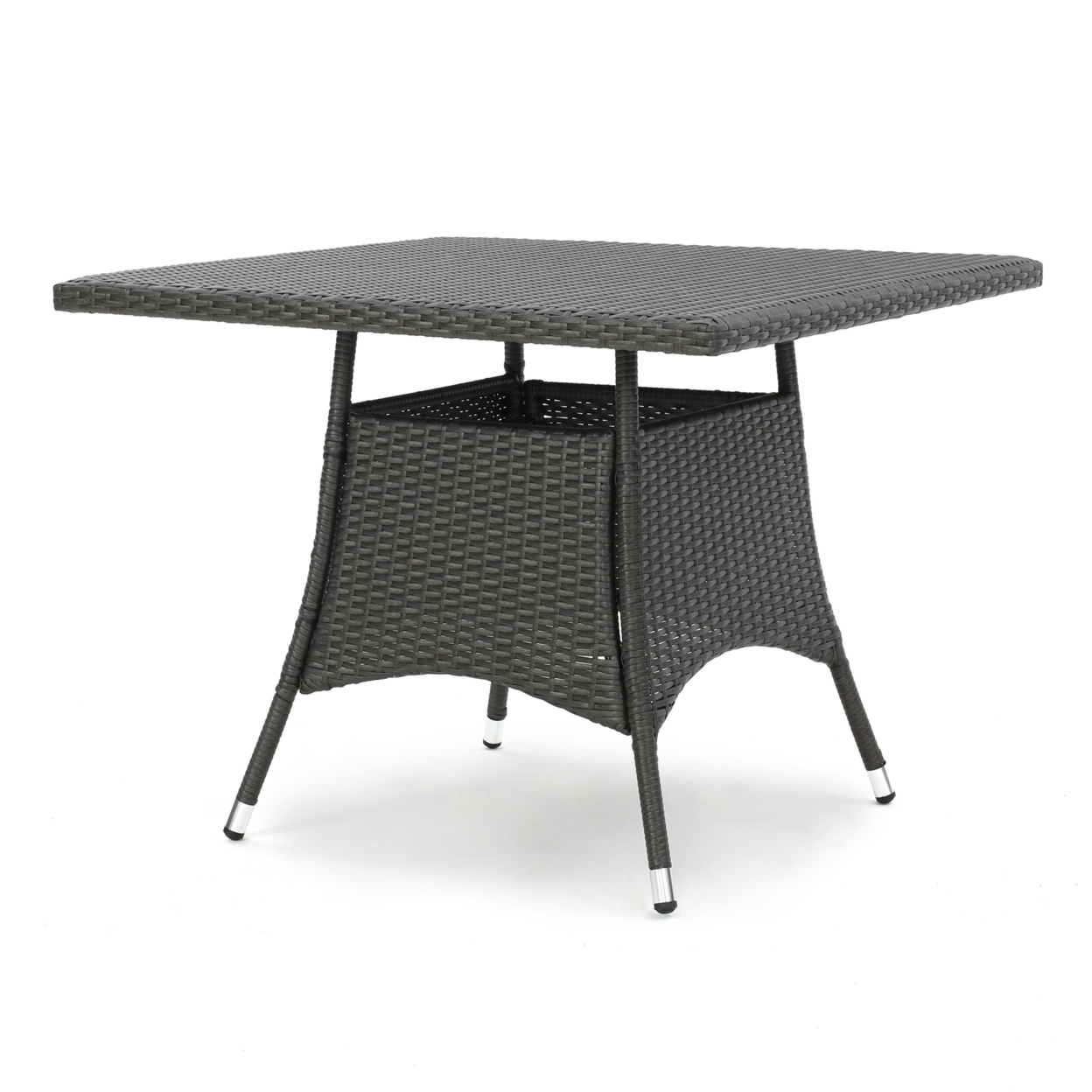 Colonial Outdoor Grey Wicker Square Dining Table