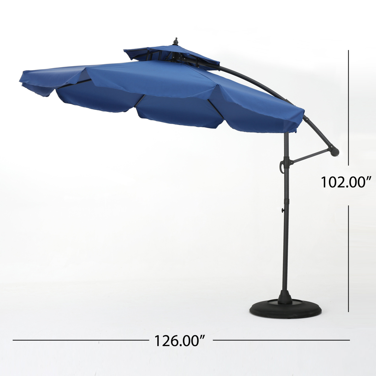 Balrey Outdoor Navy Blue Water Resistant Canopy Sunshade With Base