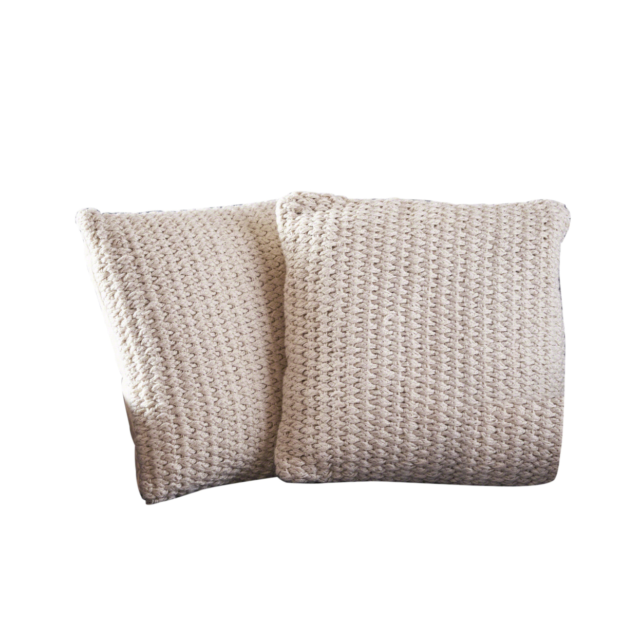 Gloria Ivory Faux Yarn Pillows (Set Of 2)
