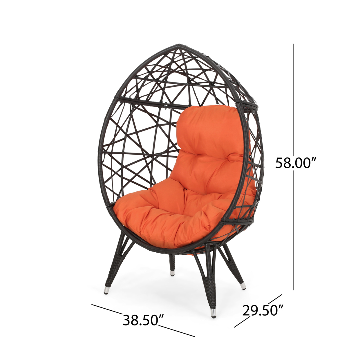 Kyahna Freestanding Wicker Egg / Teardrop Chair