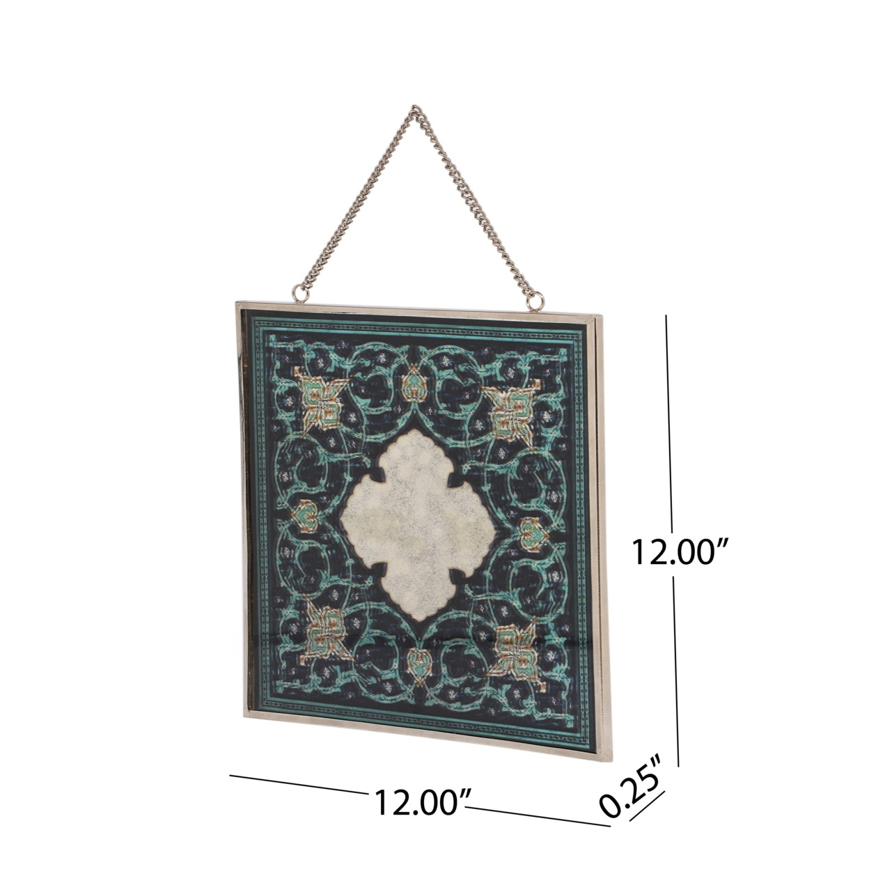 Marjorie Oriental Tempered Glass Wall Accessory
