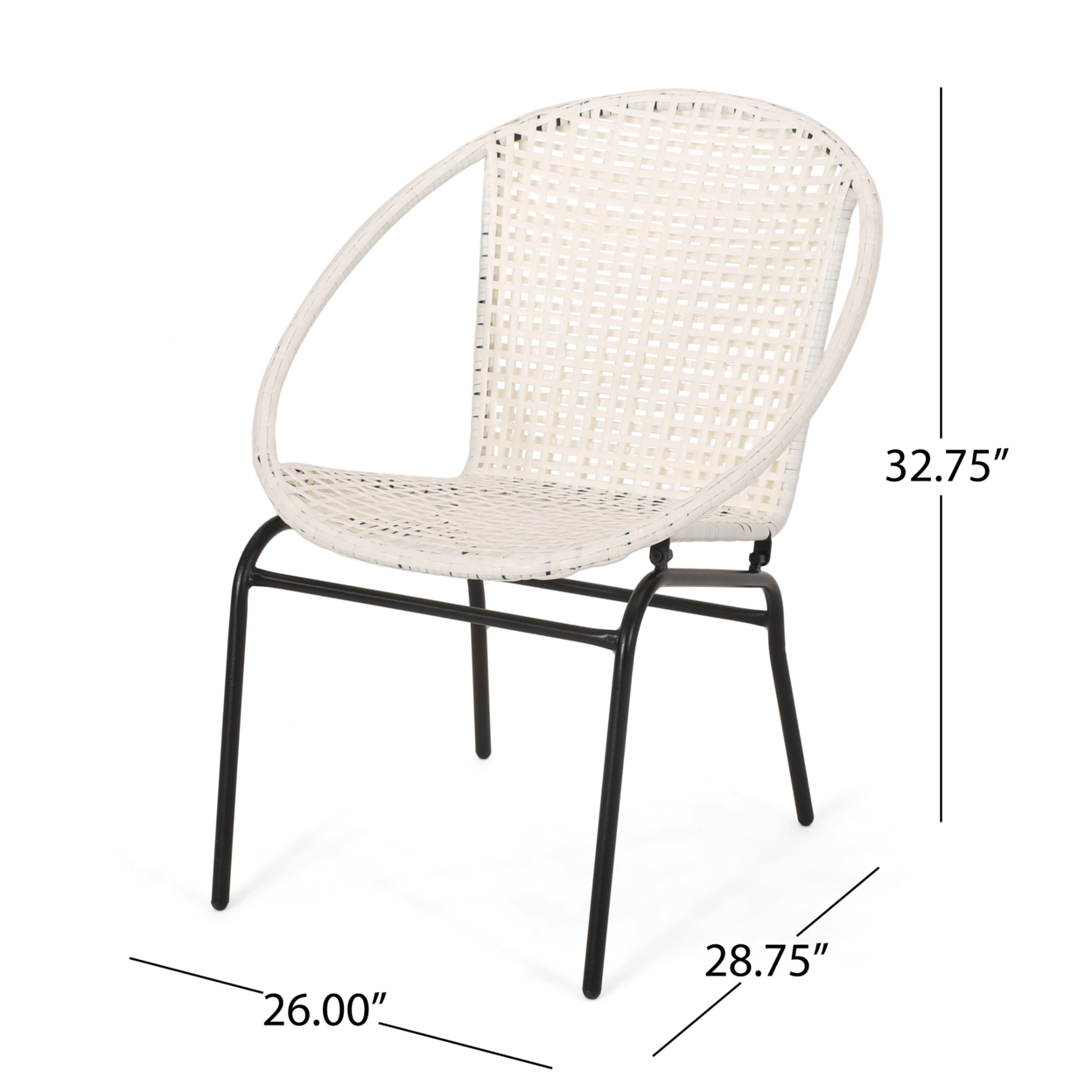 Norma Outdoor Modern Faux Rattan Club Chair (Set Of 2)