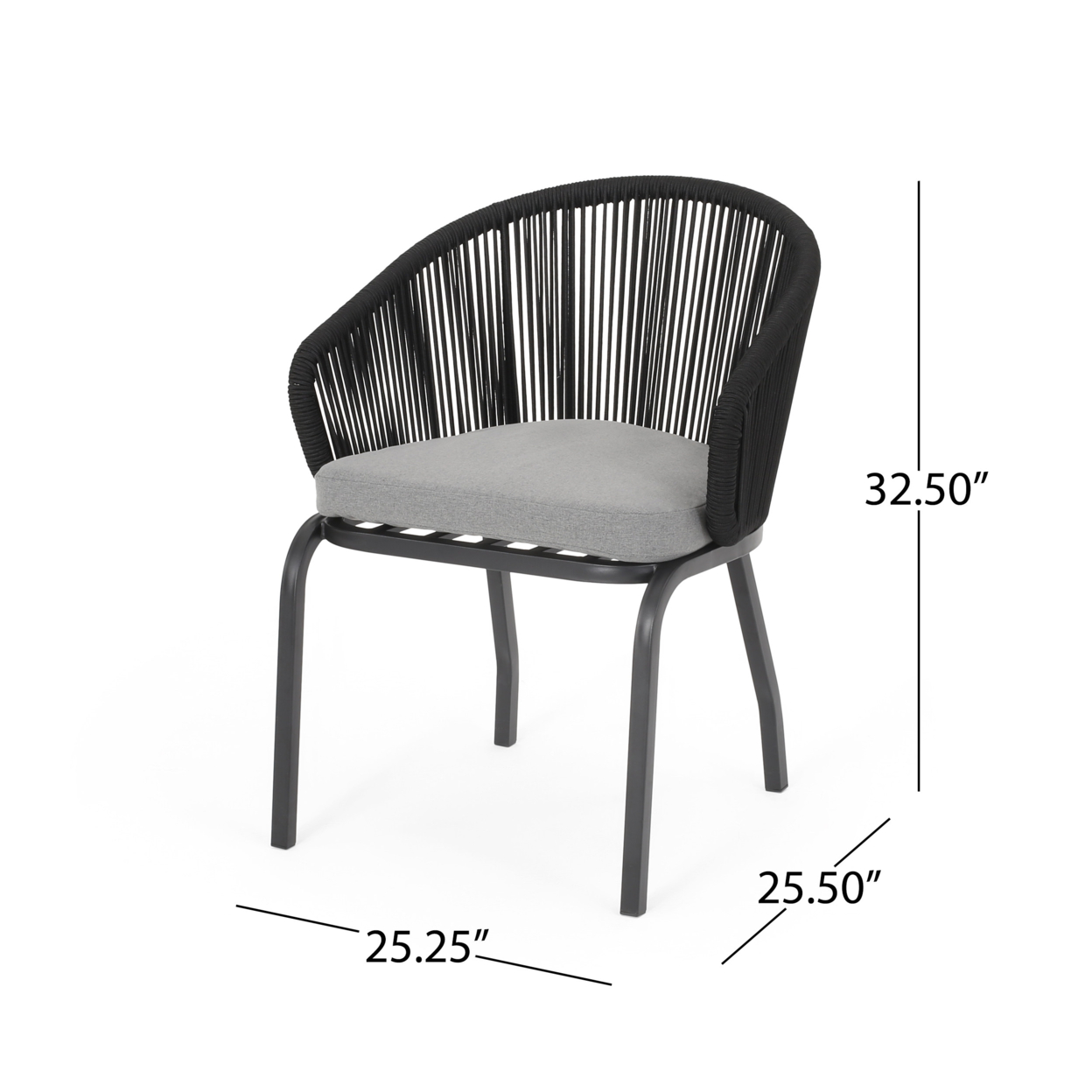 Ola Outdoor Modern Club Chair (Set Of 2)