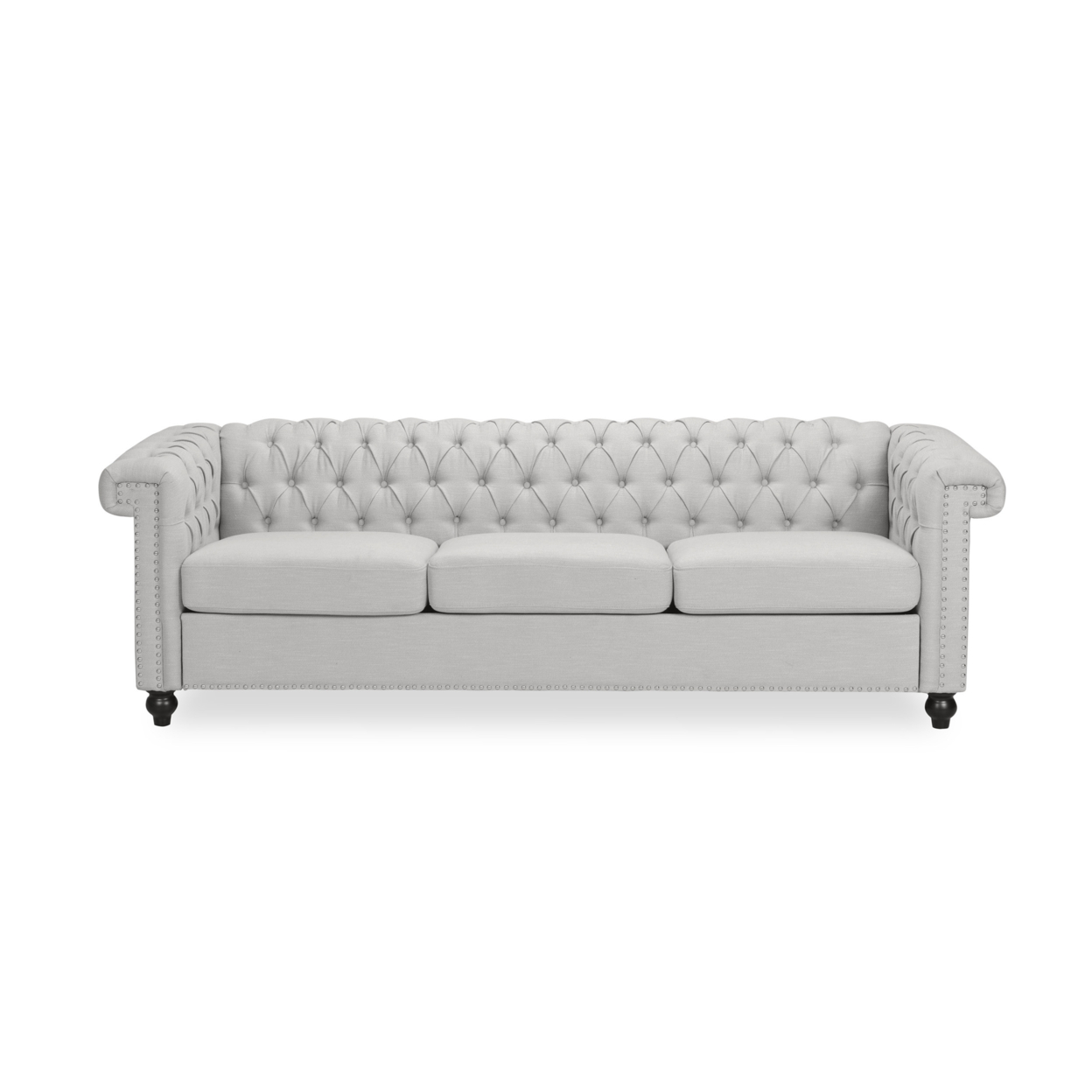 Zyiere Tufted Fabric Chesterfield 3 Seater Sofa