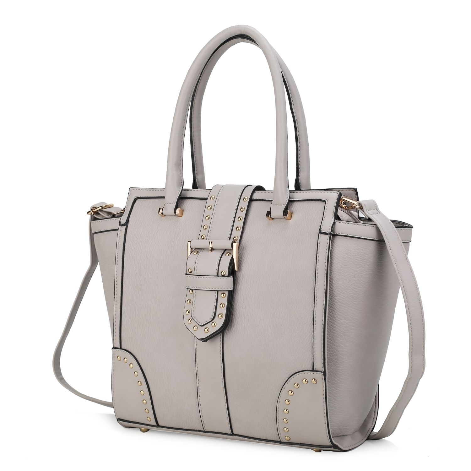 MKF Collection Ilana Satchel Handbag By Mia K - Light Grey