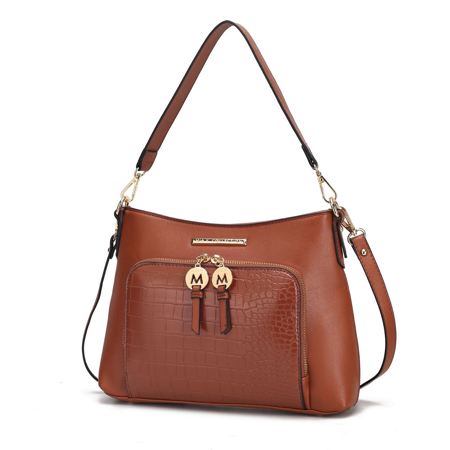 MKF Collection Anayra Shoulder Handbag By Mia K - Cognac