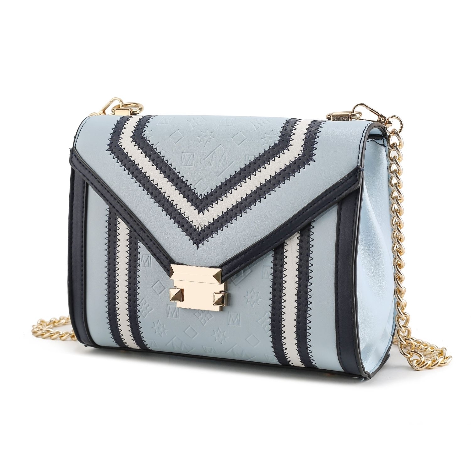 MKF Collection Esther Crossbody Handbag By Mia K - Light Blue