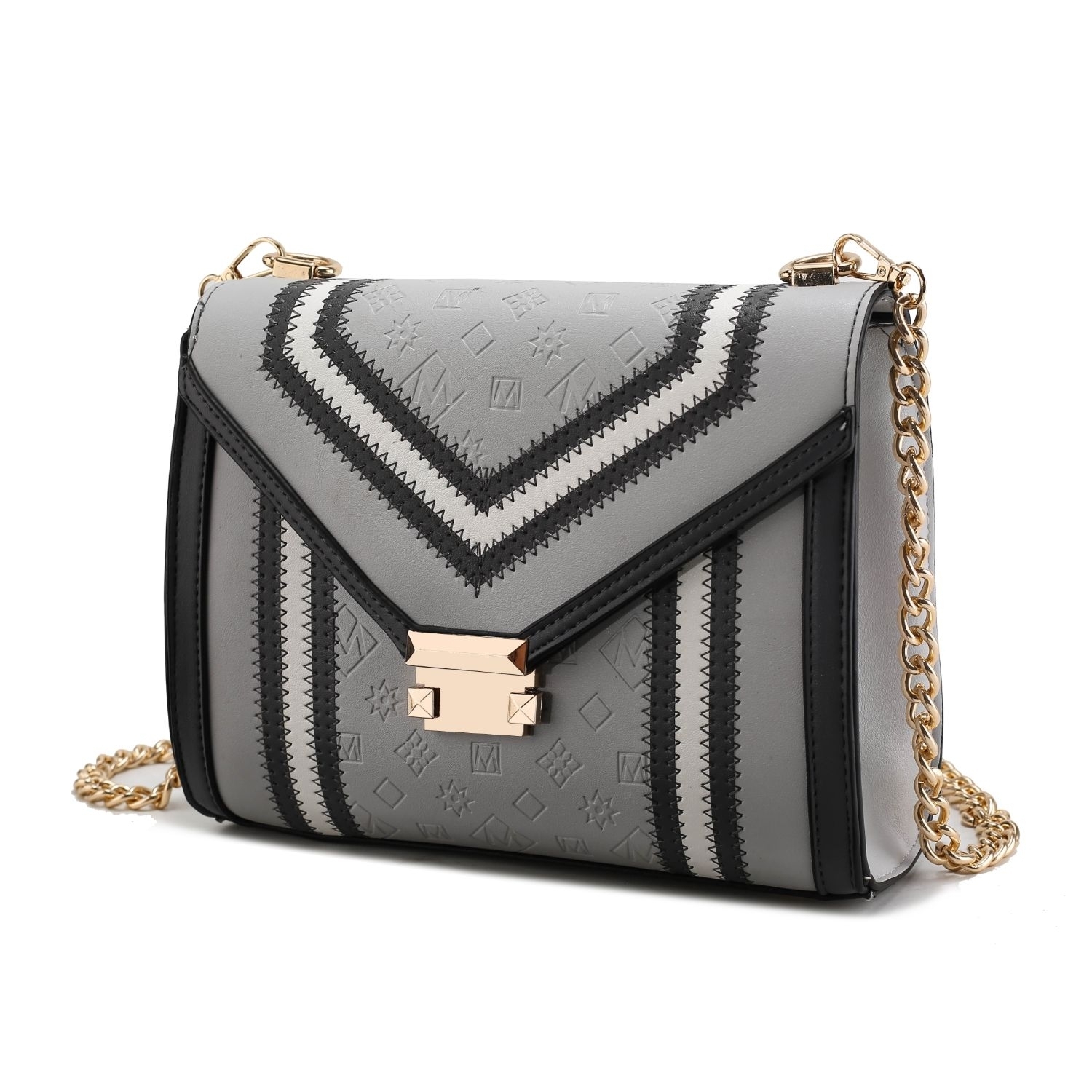 MKF Collection Esther Crossbody Handbag By Mia K - Light Grey