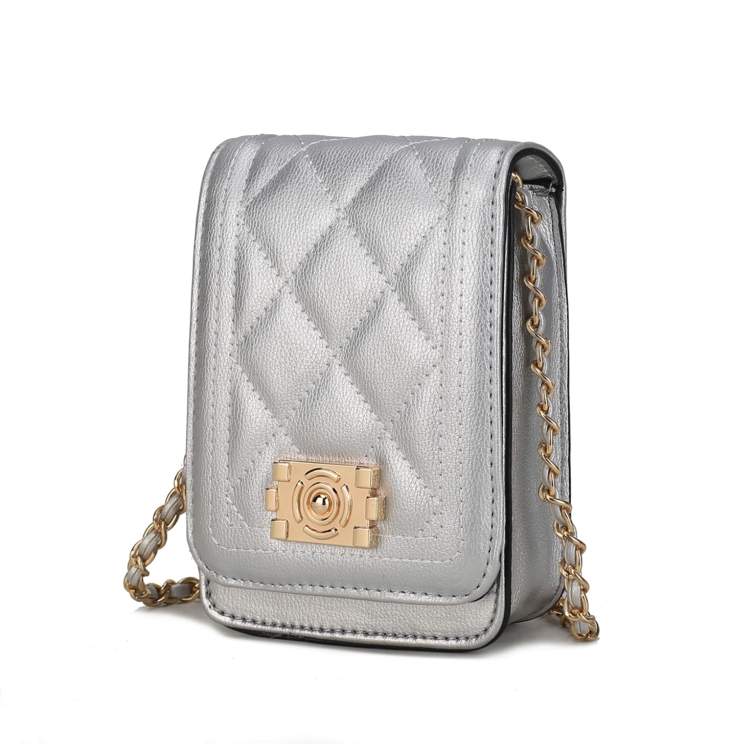 MKF Collection Gemma Crossbody Handbag By Mia K - Silver