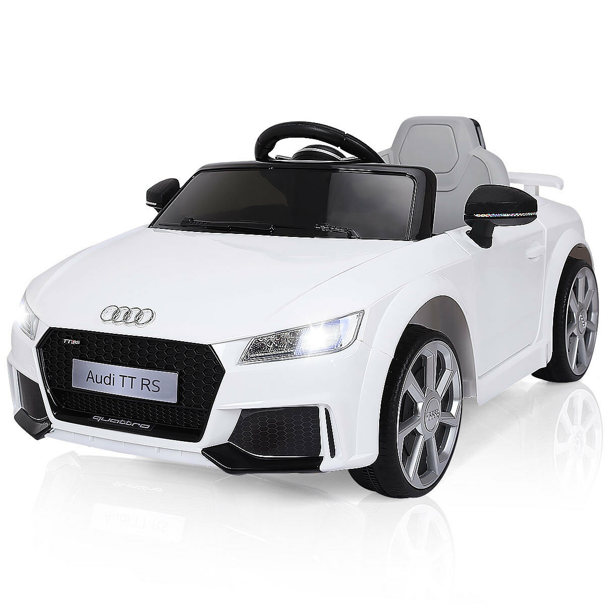 12V Audi TT RS Electric Kids Ride On Car Licensed Remote Control MP3 - White