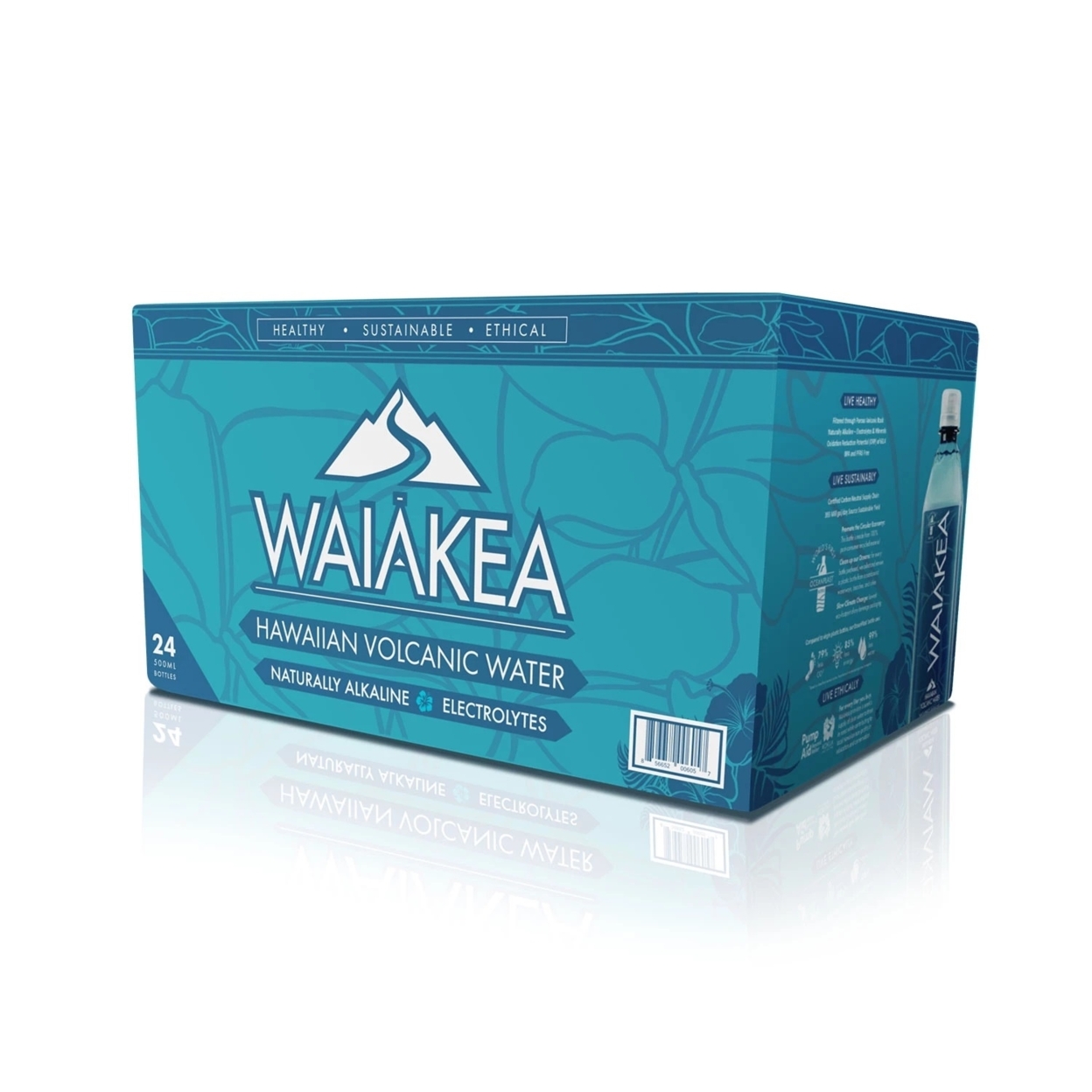 Waiakea Hawaiian Volcanic Water, 1 Liter Bottles (Pack Of 12)