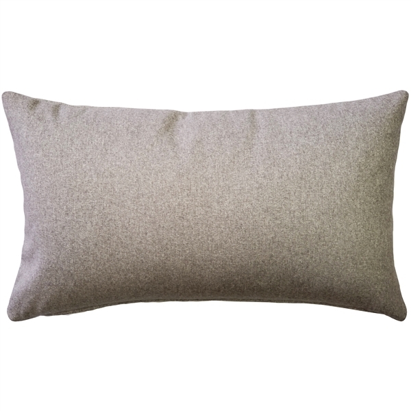Whistler Gray Felt Coordinates Pillow 12x19 Inches Square, Complete Pillow With Polyfill Pillow Insert
