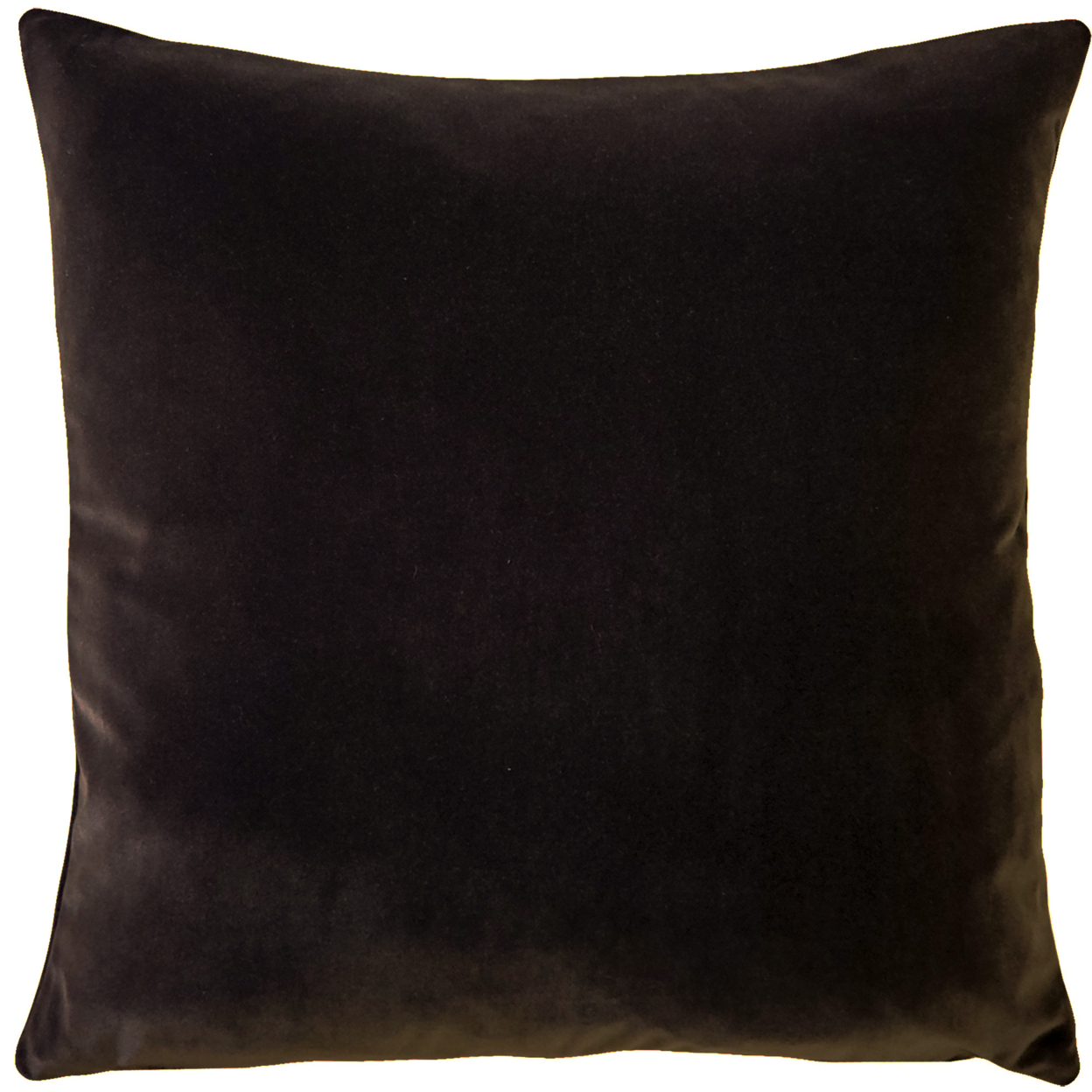 Castello Velvet Throw Pillows, Complete Pillow With Polyfill Pillow Insert (18 Colors, 3 Sizes) - Black, 17x17