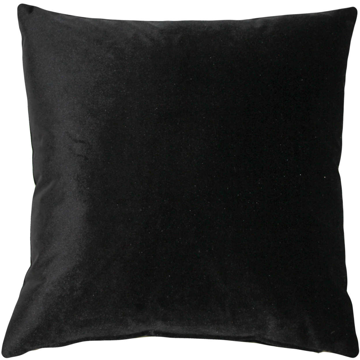 Castello Velvet Throw Pillows, Complete Pillow with Polyfill Pillow Insert (18 Colors, 3 Sizes) - black, 20x20