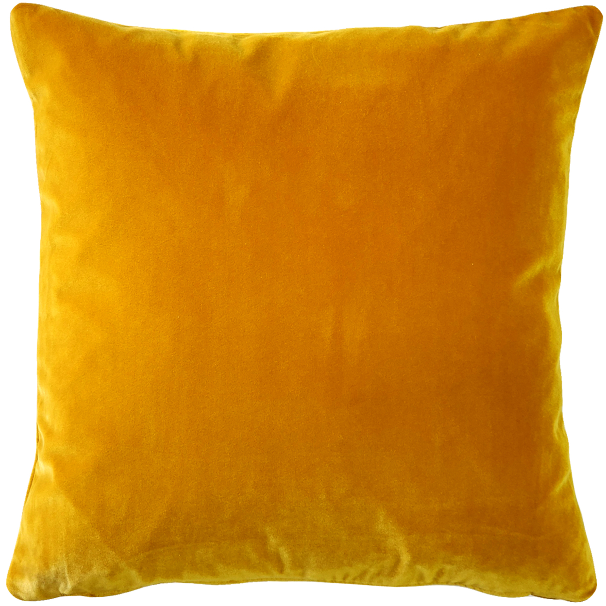 Castello Velvet Throw Pillows, Complete Pillow with Polyfill Pillow Insert (18 Colors, 3 Sizes) - deep yellow, 20x20