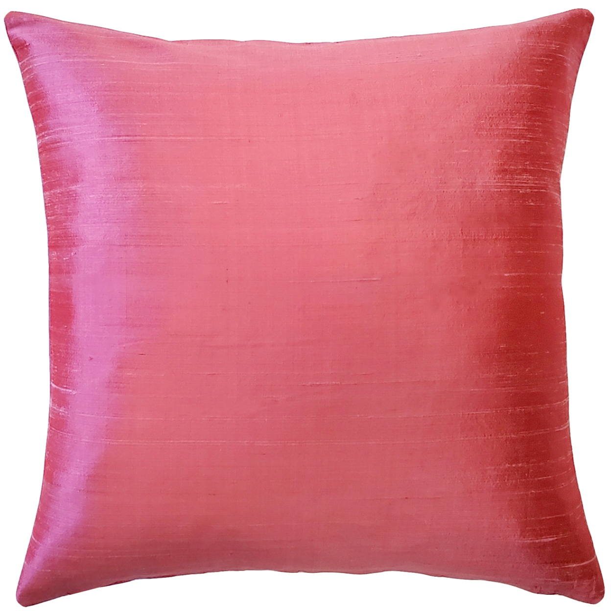 Sankara Rose Blush Silk Throw Pillow 16x16 Inches Square, Complete Pillow With Polyfill Pillow Insert