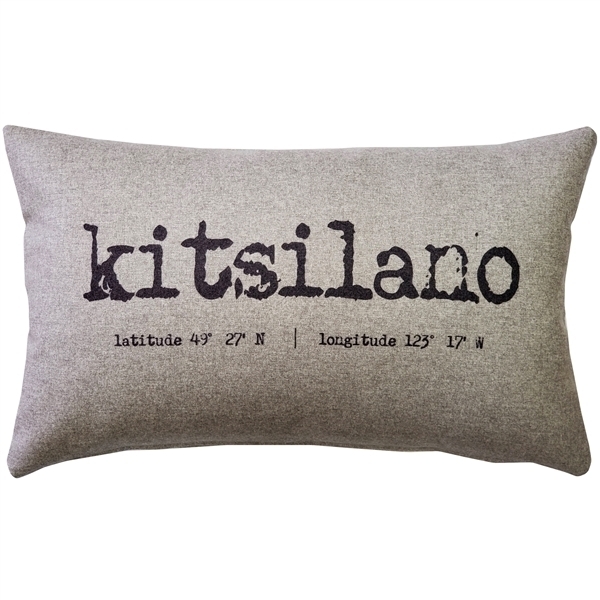 Kitsilano Gray Felt Coordinates Pillow 12x19 Inches Square, Complete Pillow With Polyfill Pillow Insert