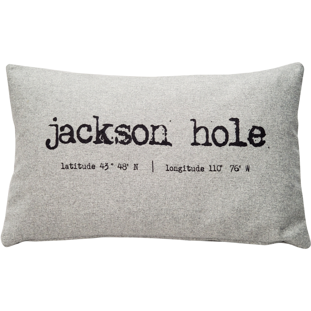 Jackson Hole Gray Felt Coordinates Pillow 12x19 Inches Square, Complete Pillow With Polyfill Pillow Insert