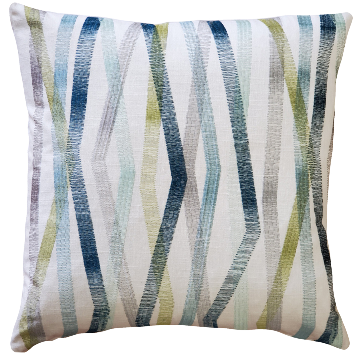 Wandering Lines Deep Sea Throw Pillow 19x19 Inches Square, Complete Pillow With Polyfill Pillow Insert