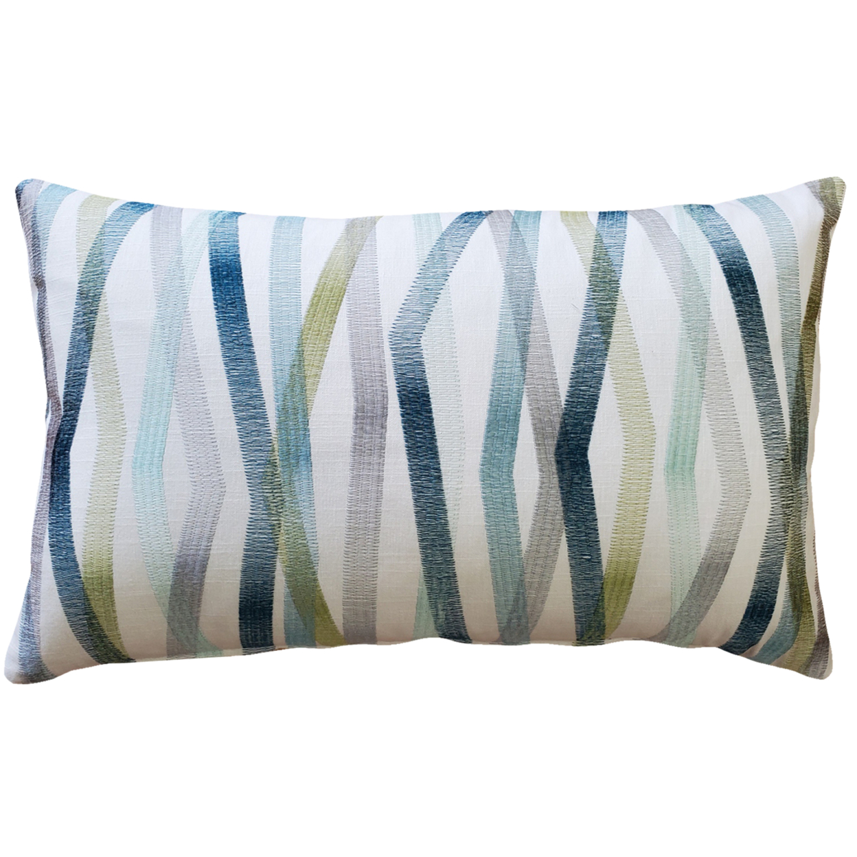 Wandering Lines Deep Sea Throw Pillow 14x24 Inches Square, Complete Pillow With Polyfill Pillow Insert