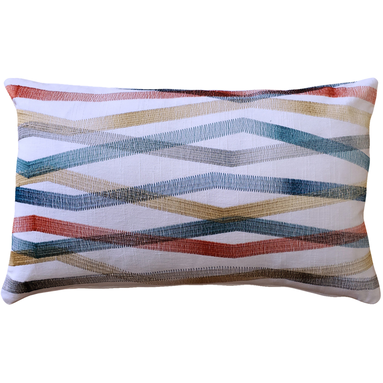 Wandering Lines Ocean Coast Throw Pillow 12x19 Inches Square, Complete Pillow With Polyfill Pillow Insert