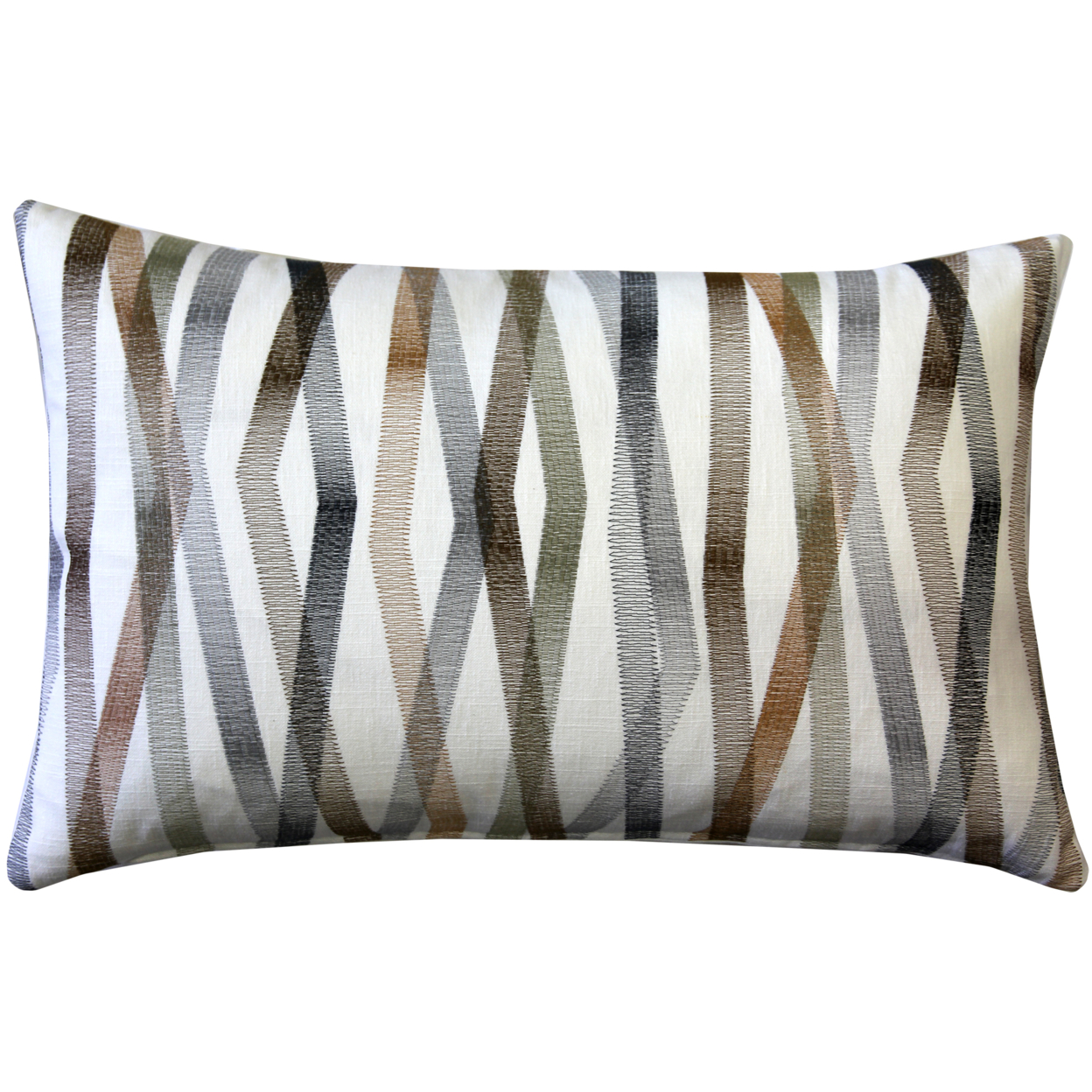 Wandering Lines Forest Grove Throw Pillow 14x24 Inches Square, Complete Pillow With Polyfill Pillow Insert
