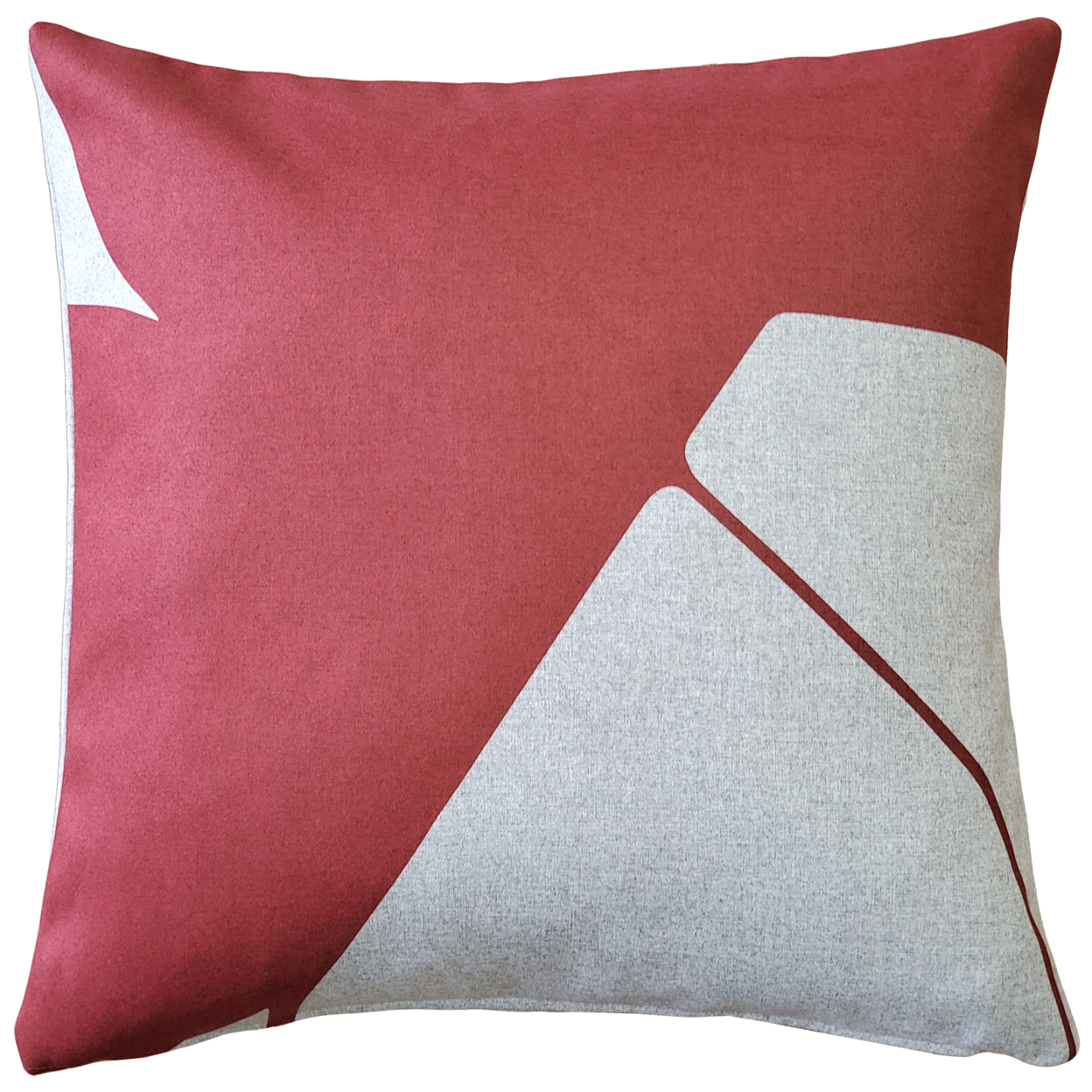 Boketto Spanish Red Throw Pillow 19x19 Inches Square, Complete Pillow with Polyfill Pillow Insert
