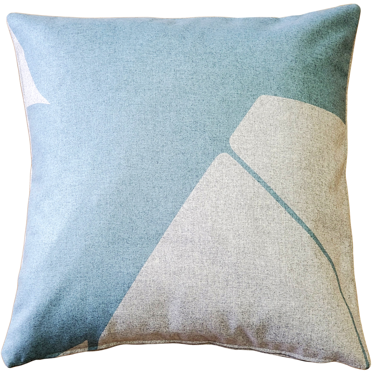 Boketto Paradiso Blue Throw Pillow 19x19 Inches Square, Complete Pillow with Polyfill Pillow Insert