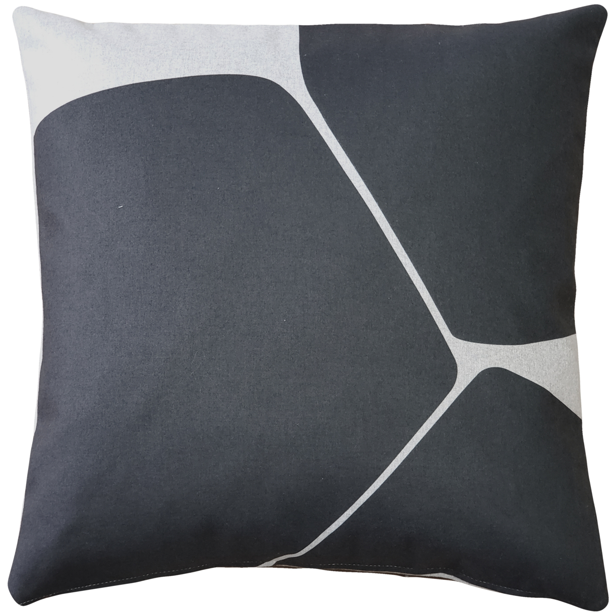 Aurora Charcoal Black Throw Pillow 19x19 Inches Square, Complete Pillow With Polyfill Pillow Insert