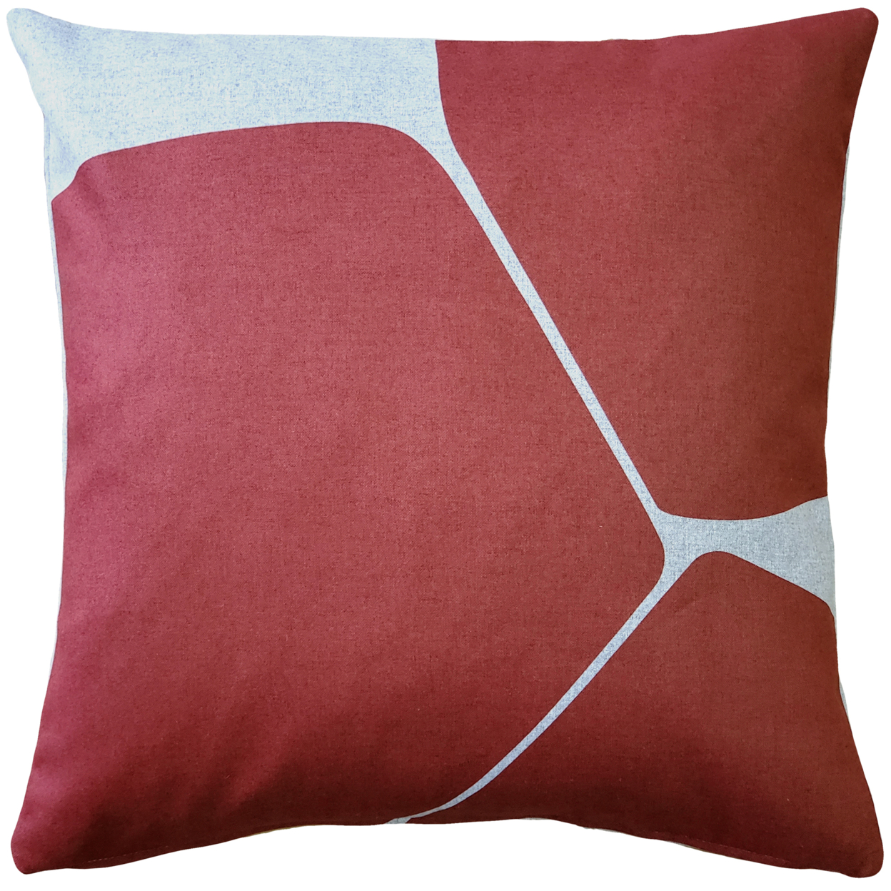 Aurora Spanish Red Throw Pillow 19x19 Inches Square, Complete Pillow with Polyfill Pillow Insert