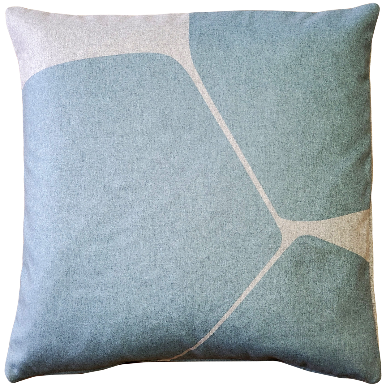 Aurora Paradiso Blue Throw Pillow 19x19 Inches Square, Complete Pillow with Polyfill Pillow Insert