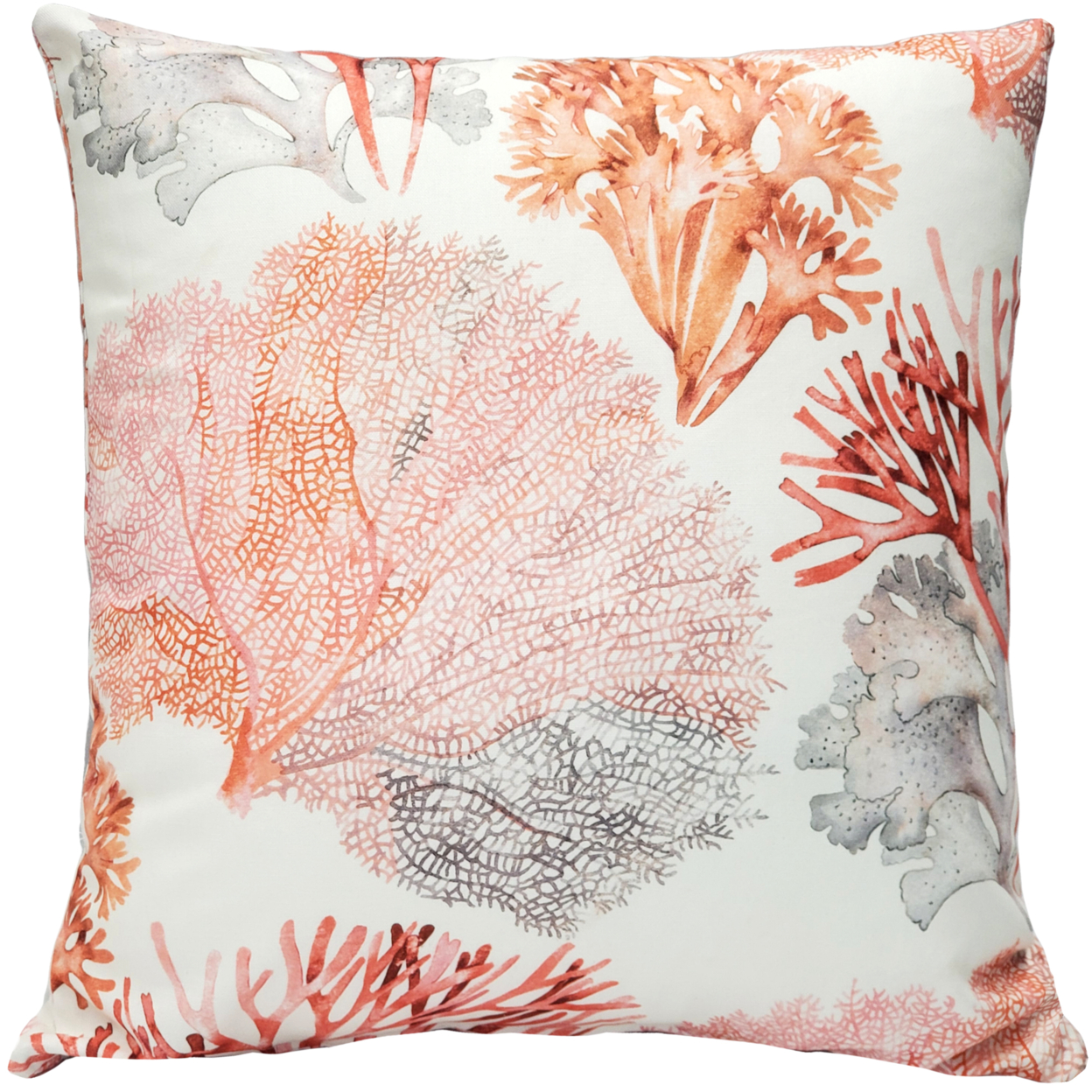 Tiger Beach Pink Coral Throw Pillow 21x21 Inches Square, Complete Pillow With Polyfill Pillow Insert