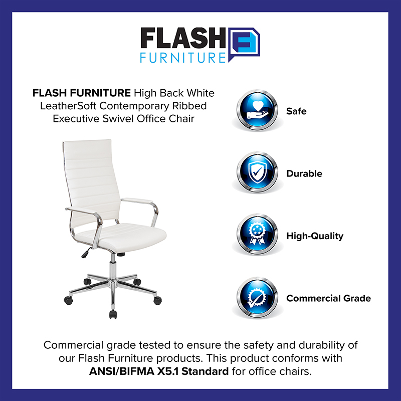 White LeatherSoft Office Chair