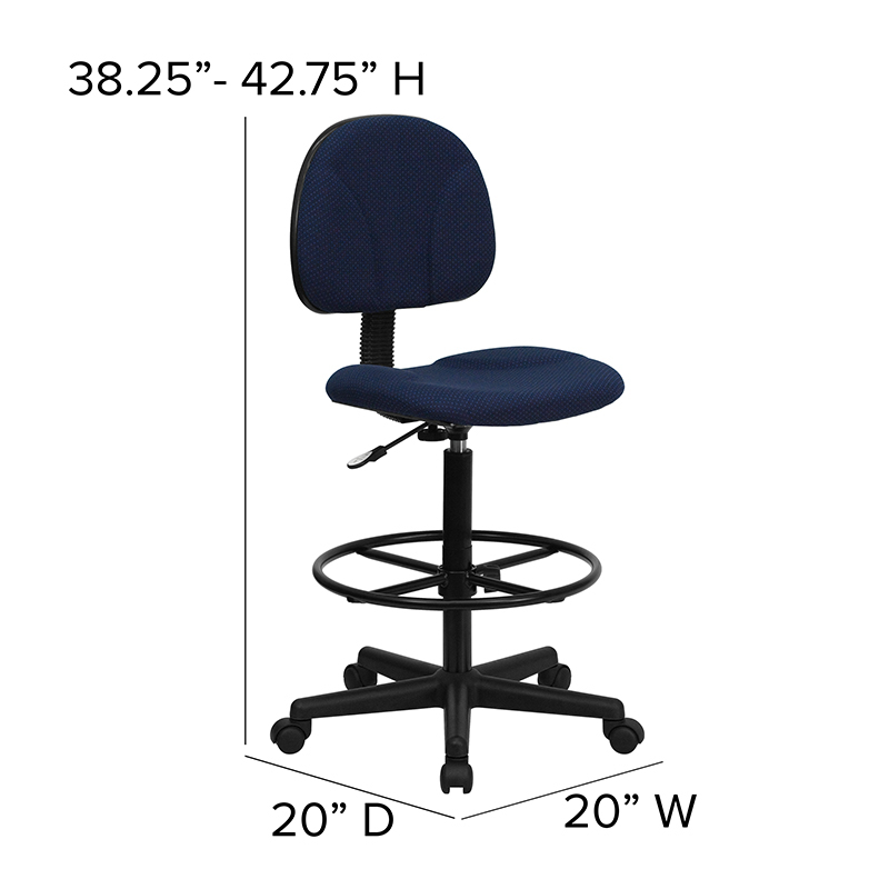 Navy Fabric Draft Chair