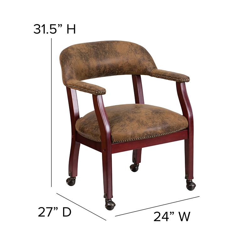 Brown Microfiber Guest Chair