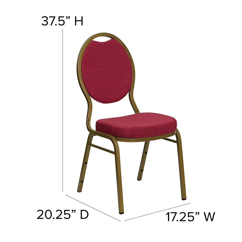 Burgundy Fabric Banquet Chair