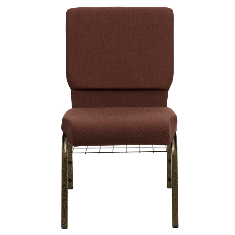 Brown Fabric Church Chair