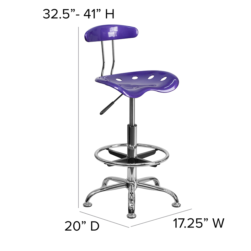 Violet Tractor Stool